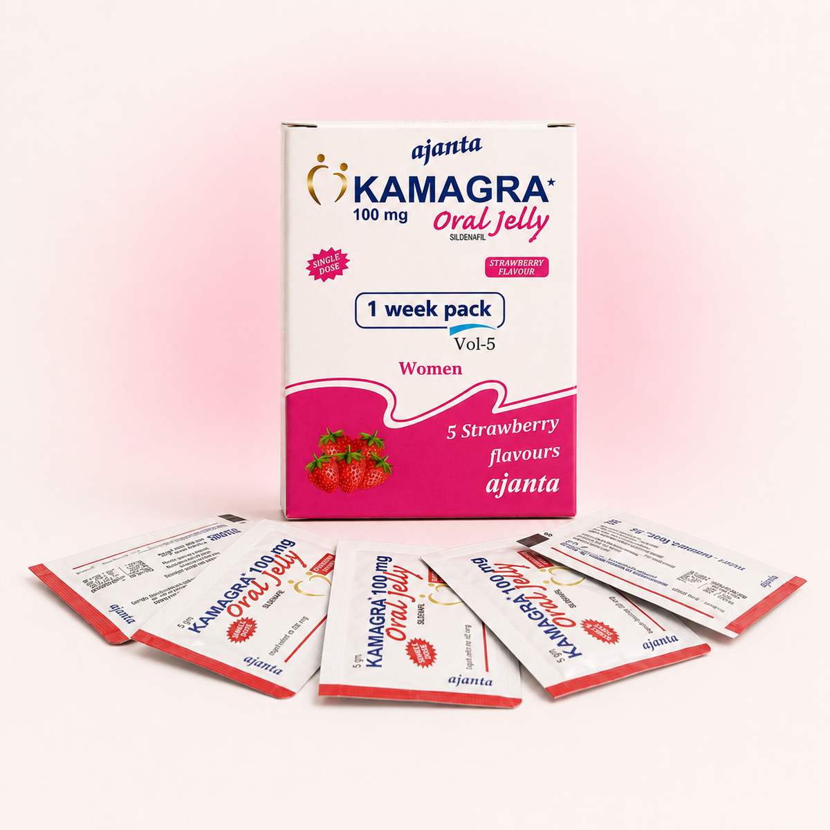 Kamagra eper ízű orális zselé 5x100mg